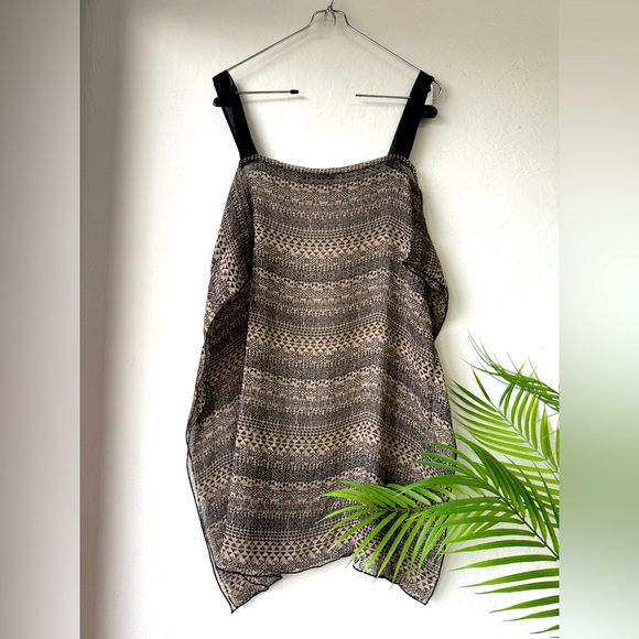 bialcon Dresses & Skirts - Black and Tan Patterned Sleeveless tunic, size 40